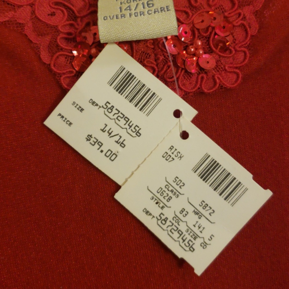 Lane Bryant Intimates Red Long Dress - Picture 3 of 7